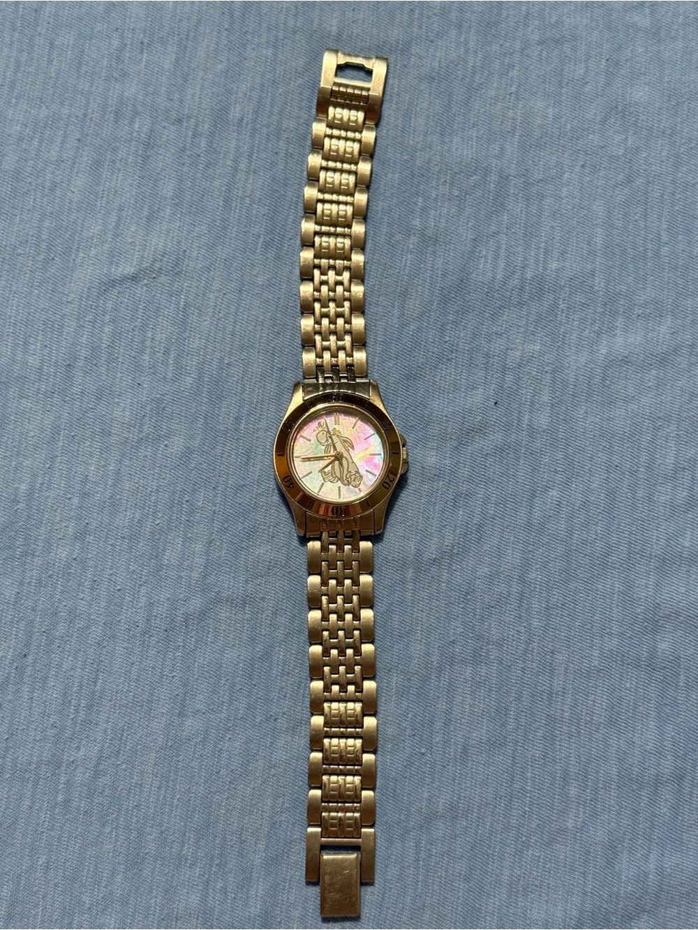Sterling Silver Women’s Disney’s Eeyore Watch with Iridescent Dial